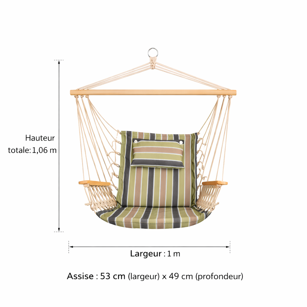 Siège suspendu jardin