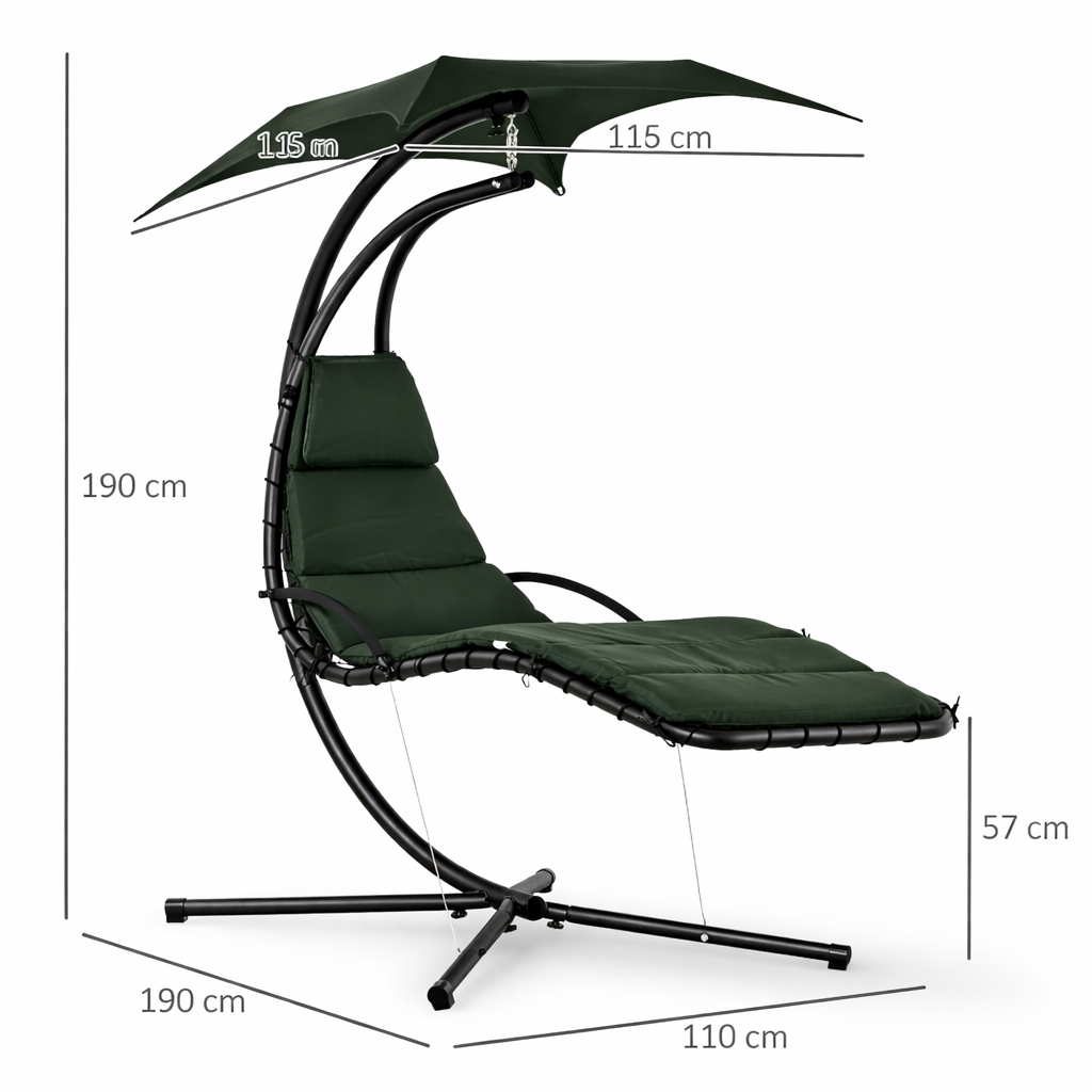 Chaise longue suspendue