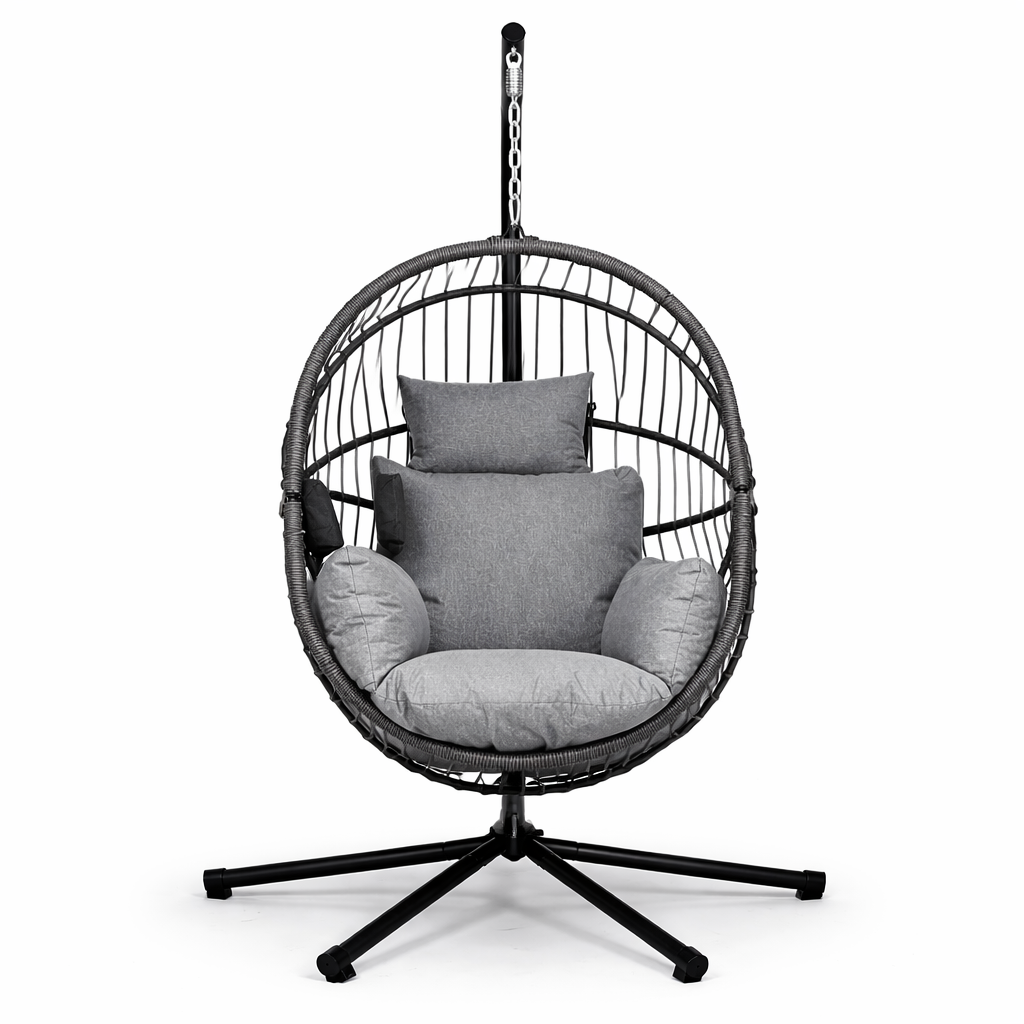 Fauteuil suspendu sur pied extérieur