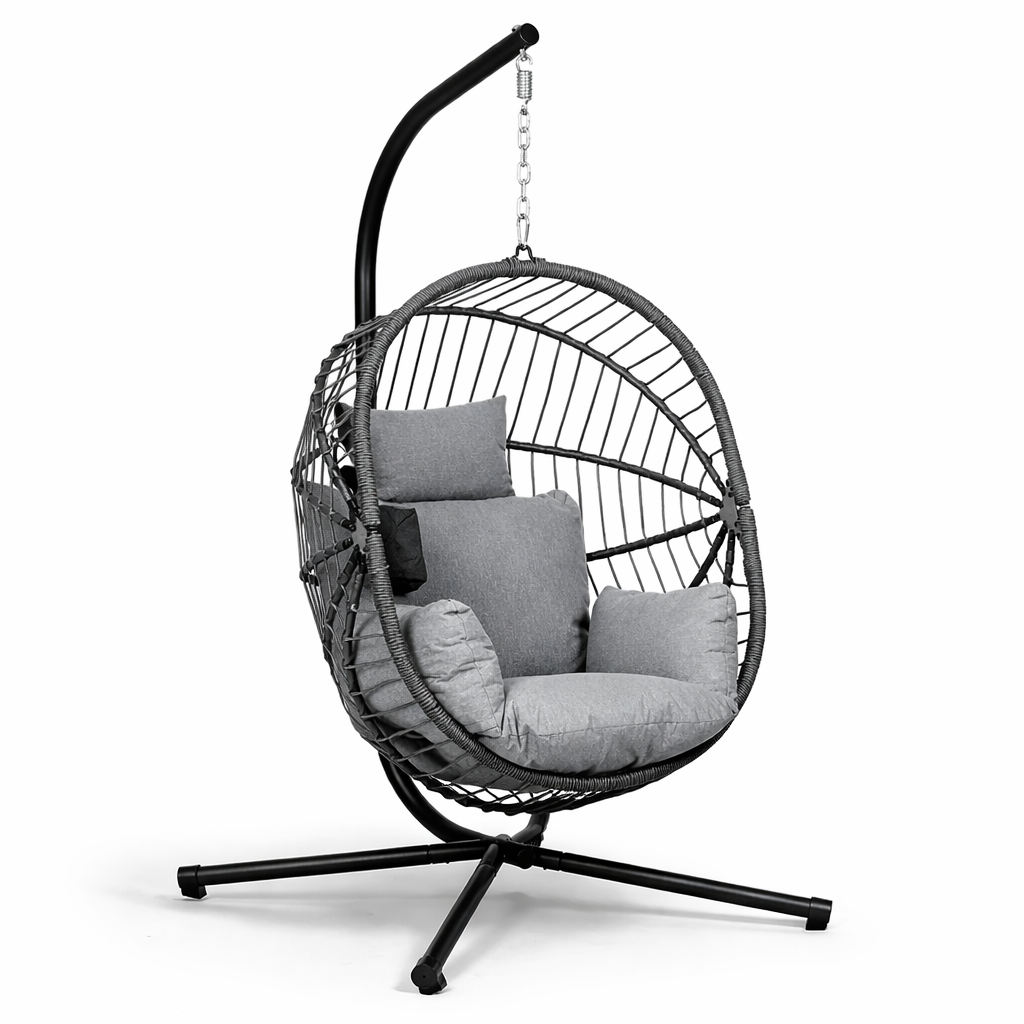 Fauteuil suspendu sur pied extérieur