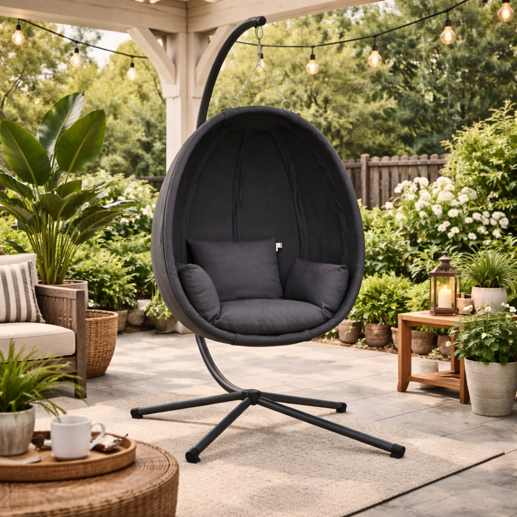 Fauteuil de jardin suspendu sur pied