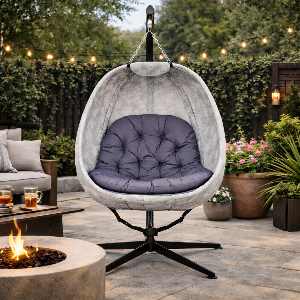 fauteuil suspendu sur pied