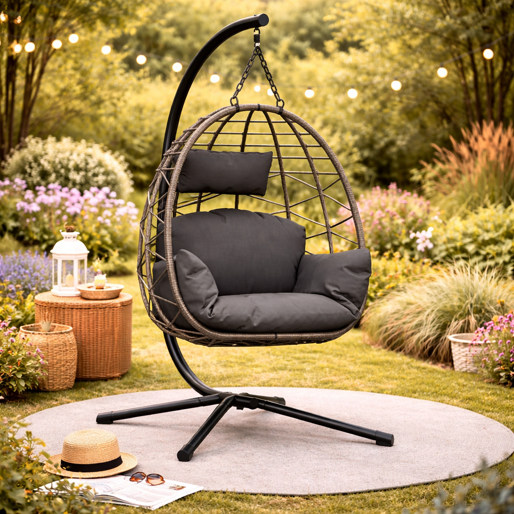 Chaise suspendue sur pied