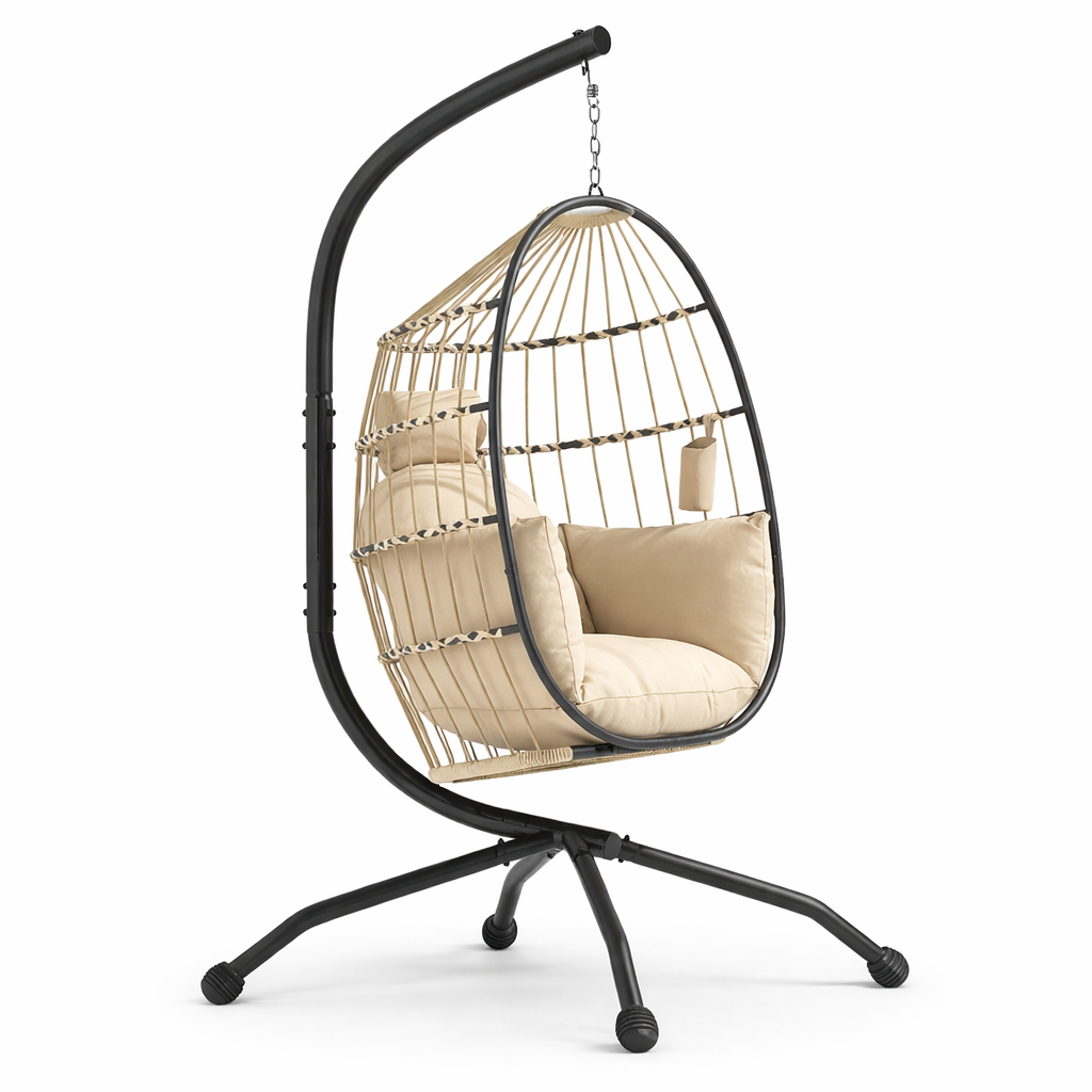 Chaise de jardin oeuf suspendu