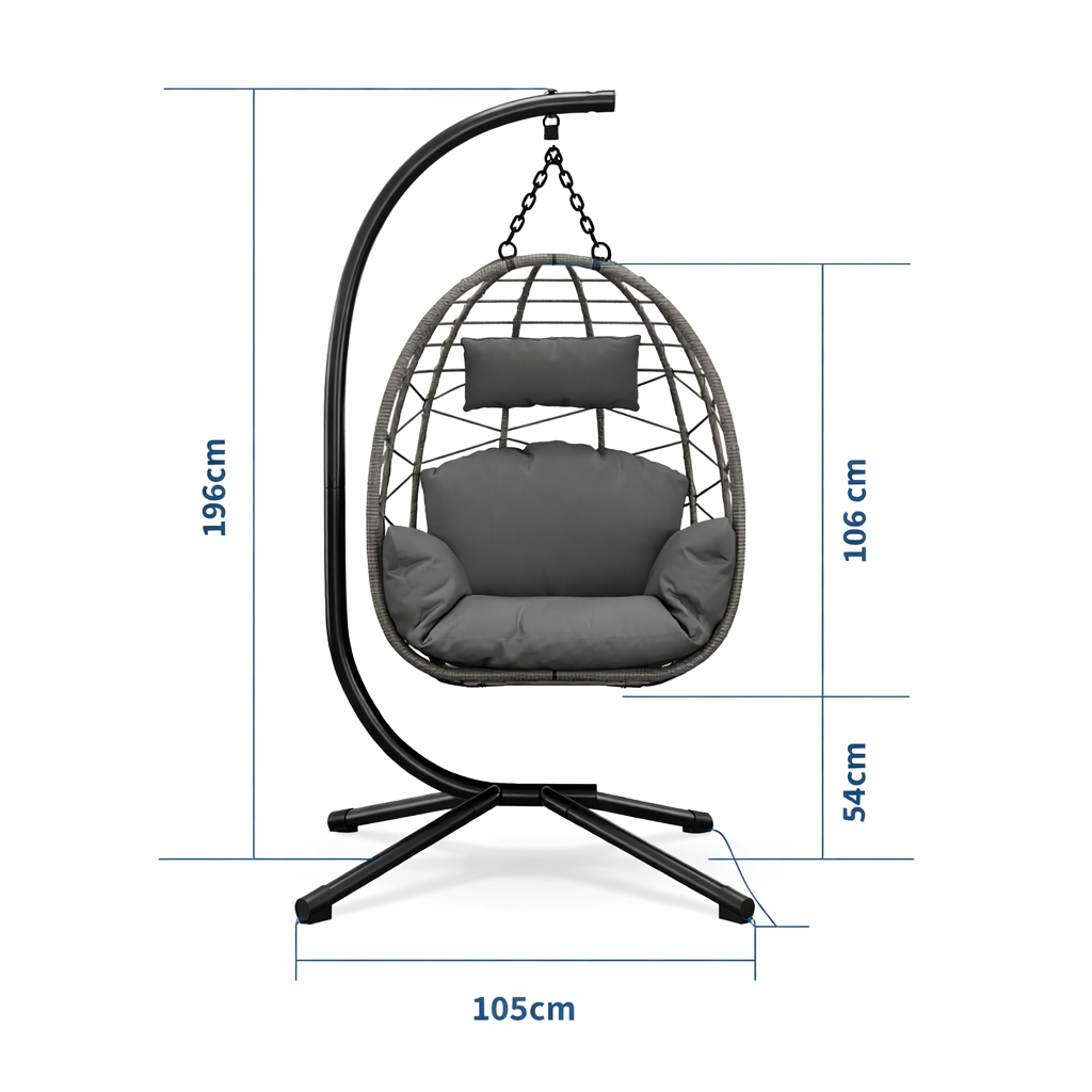 Chaise suspendue sur pied