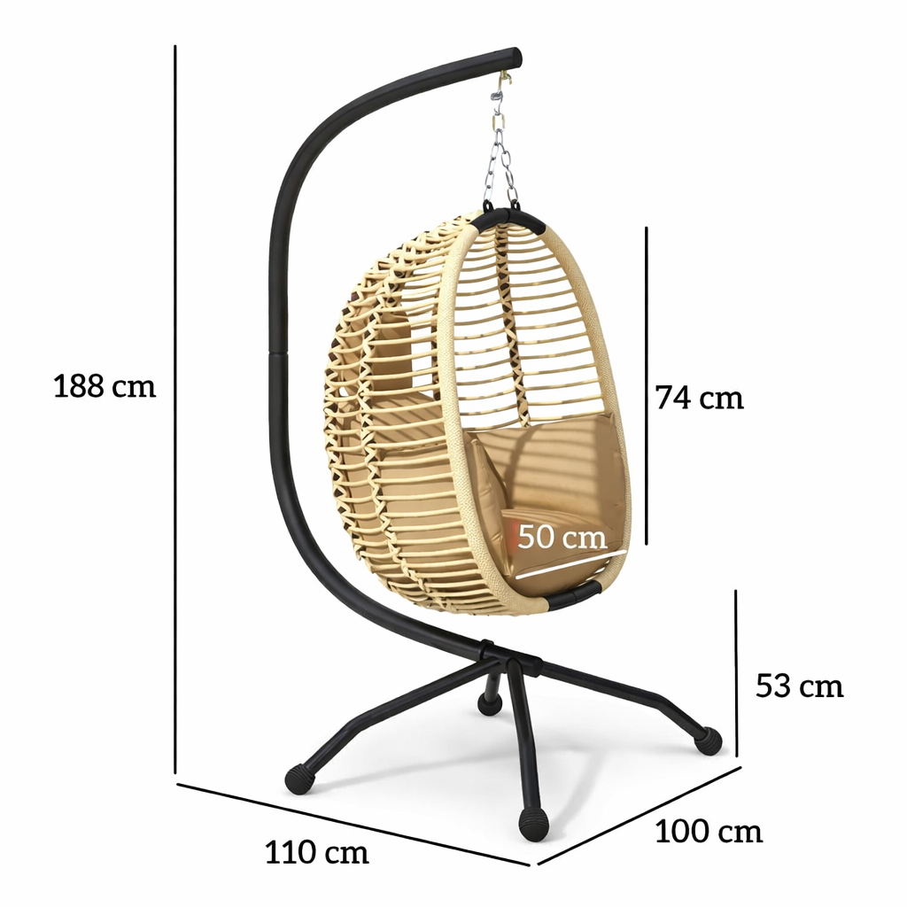 Fauteuil oeuf suspendu extérieur