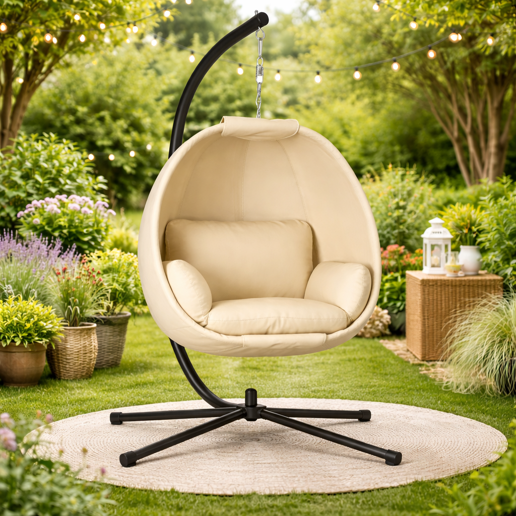 Fauteuil oeuf suspendu de jardin