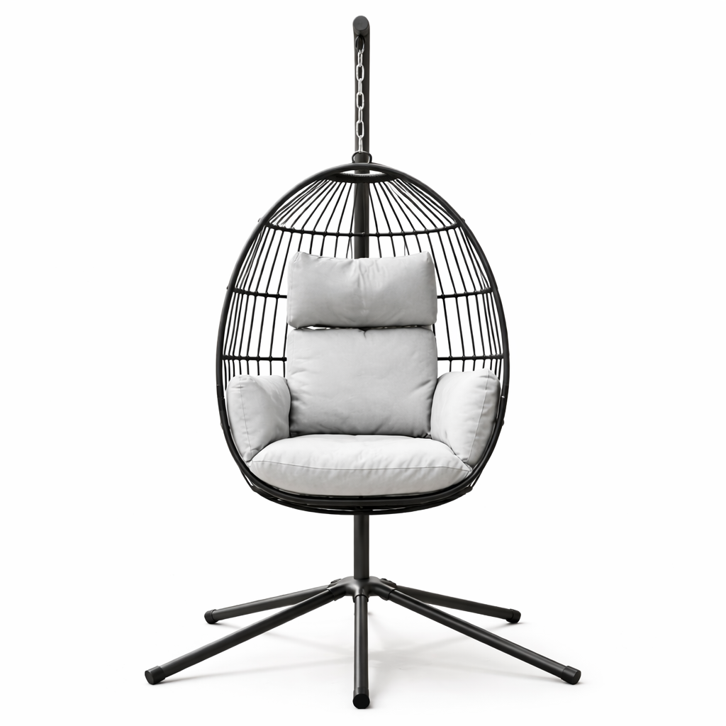 Fauteuil oeuf suspendu avec pied