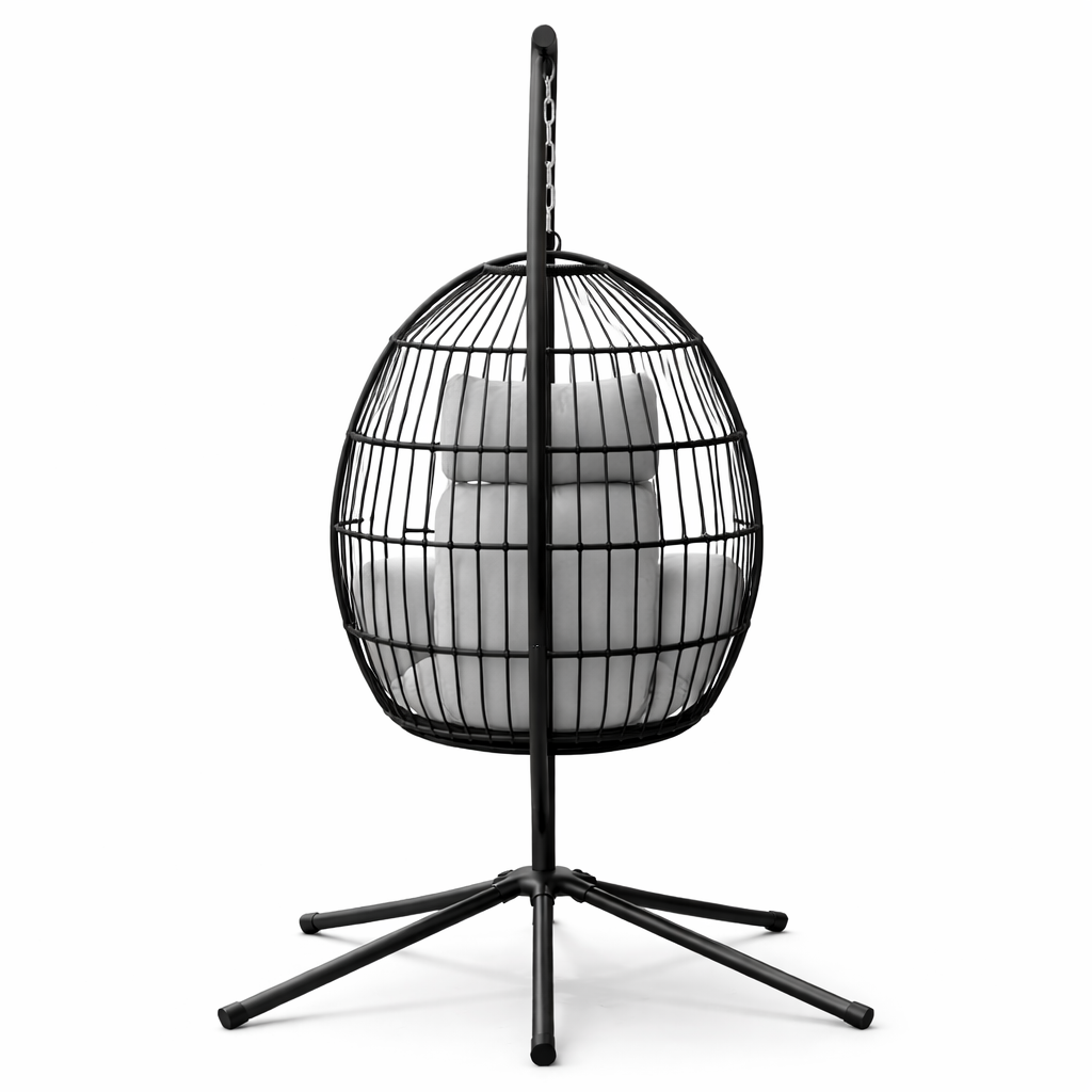 Fauteuil oeuf suspendu avec pied