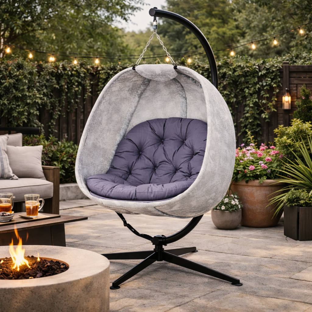 fauteuil suspendu sur pied