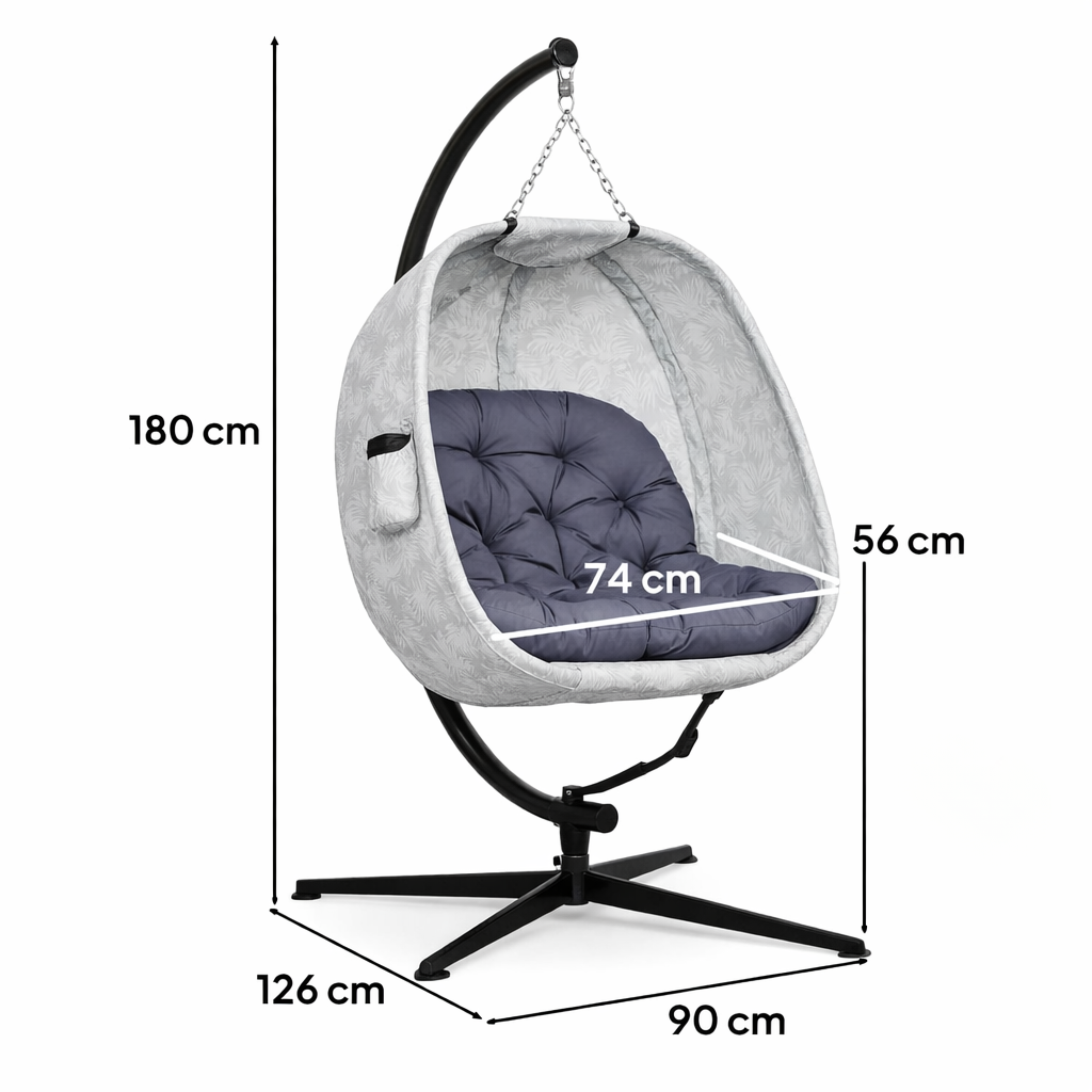 fauteuil suspendu sur pied